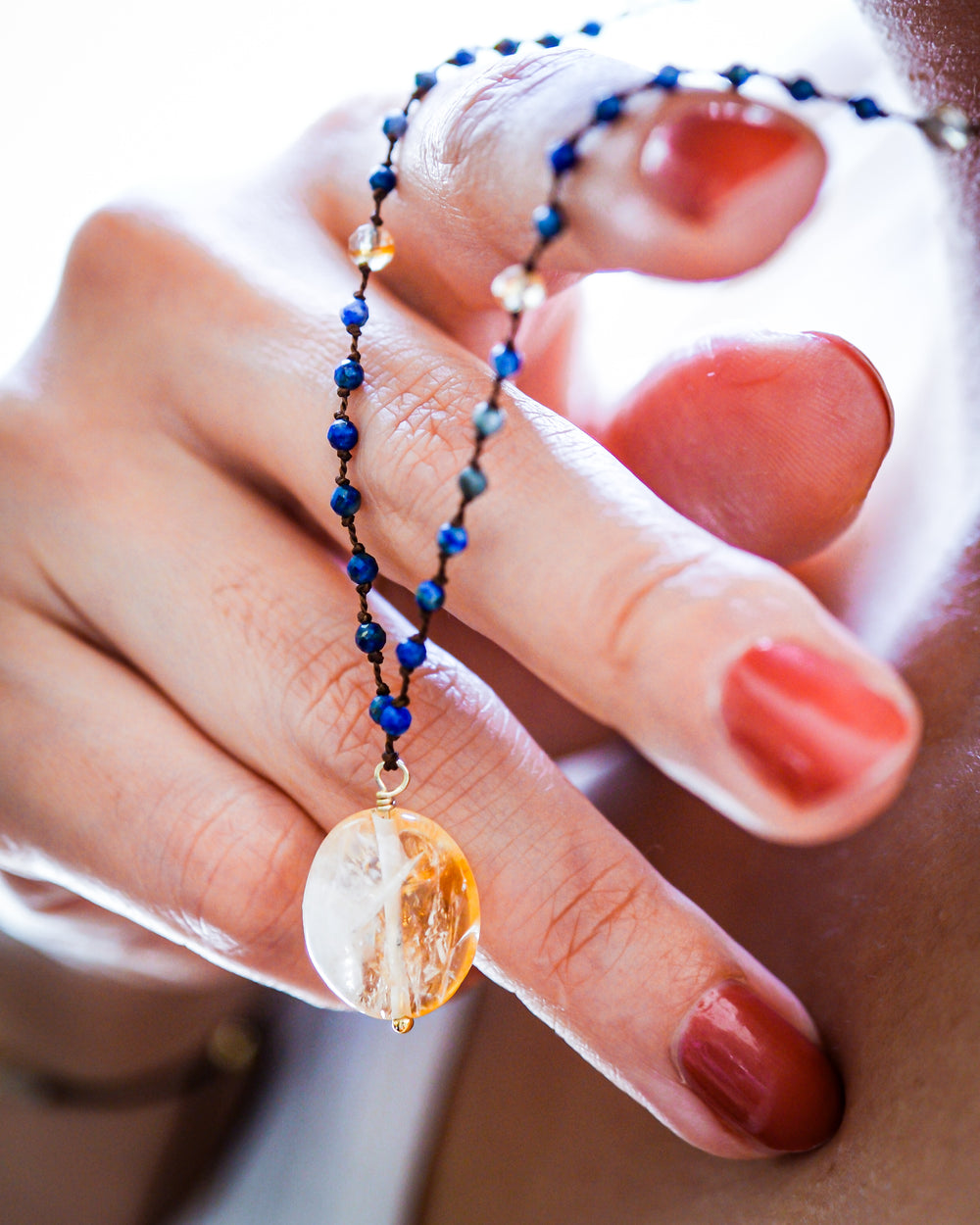 Lapis Lazuli & Citrine Necklace