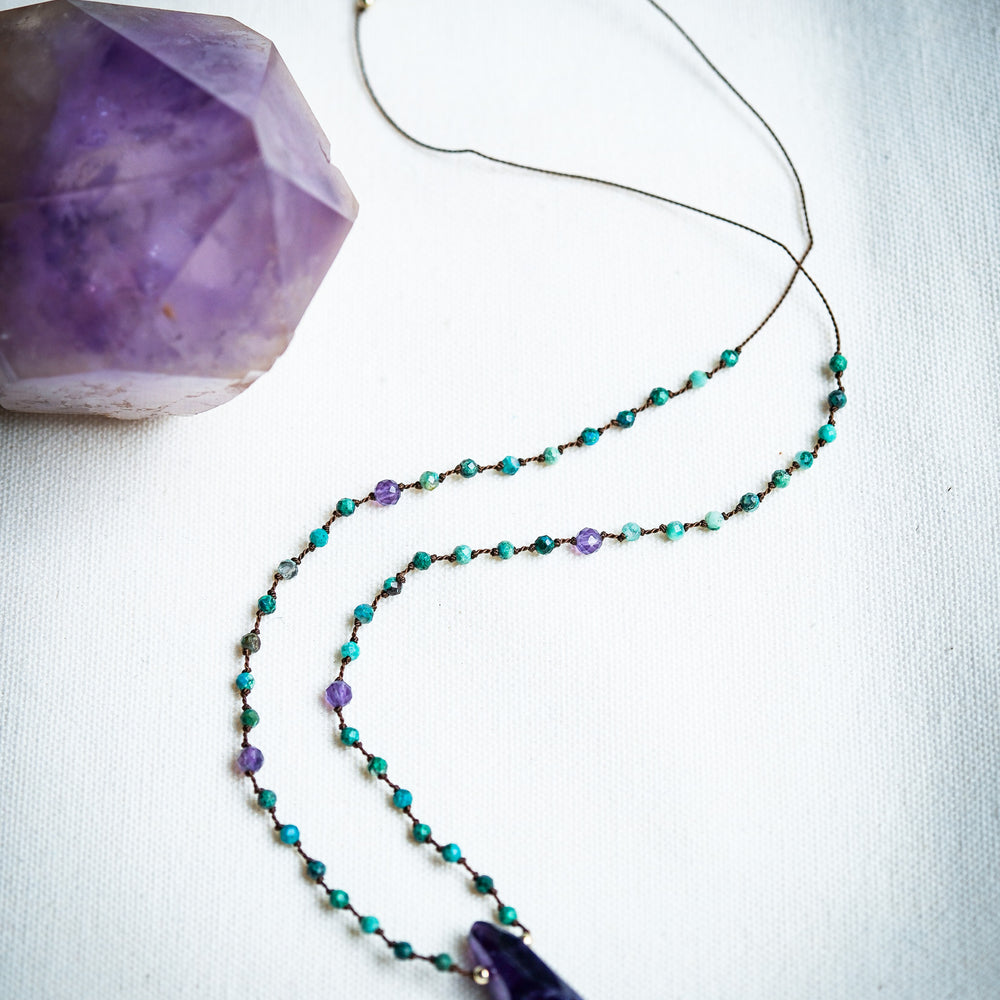 
                      
                        Chrysocolla & Amethyst Necklace
                      
                    