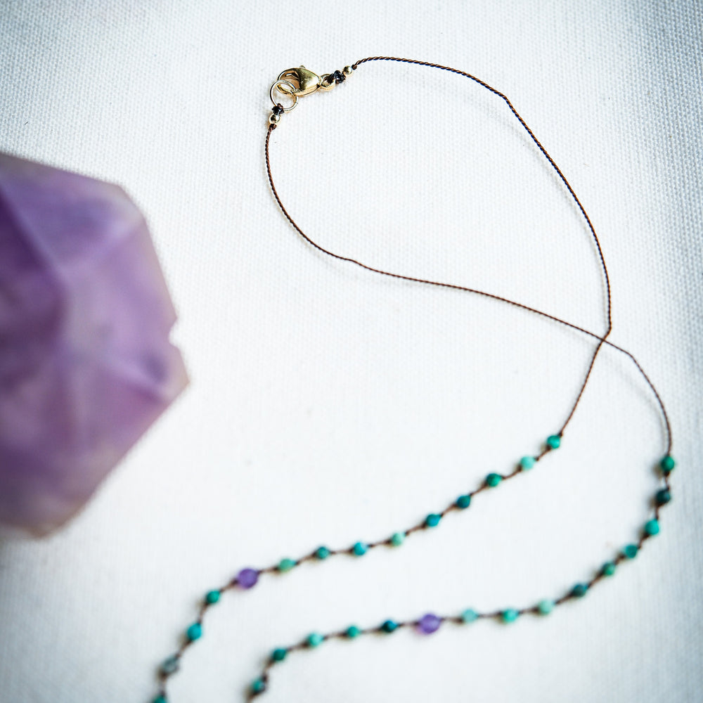 
                      
                        Chrysocolla & Amethyst Necklace
                      
                    